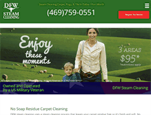 Tablet Screenshot of dfwsteamcleaning.com